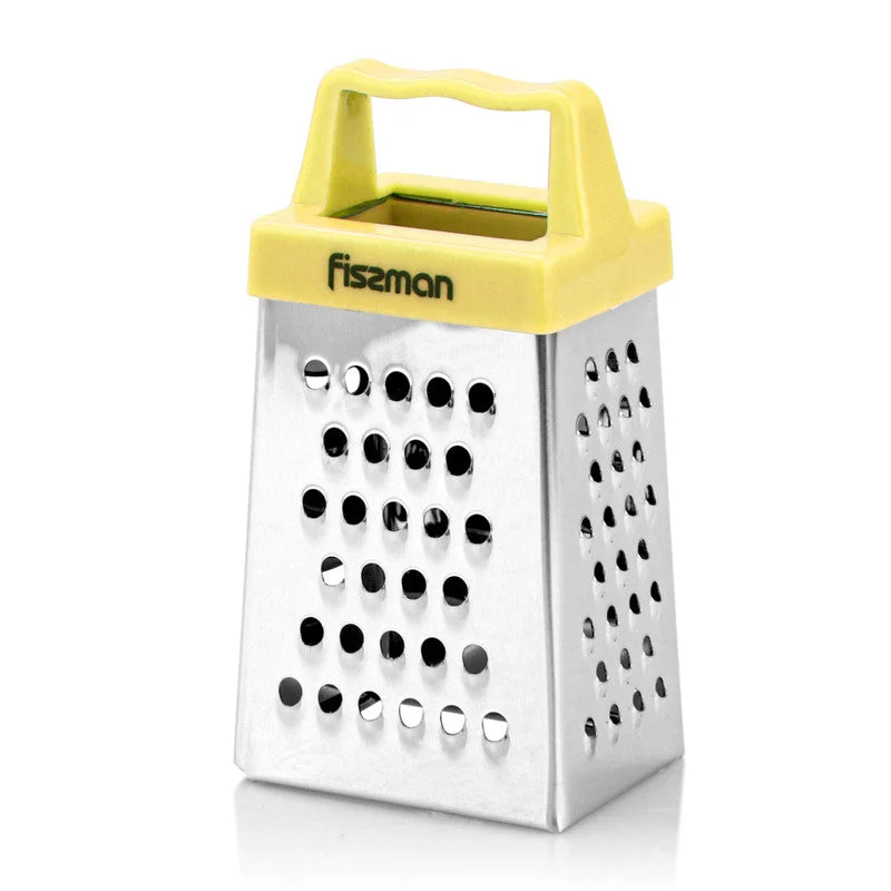 3 Inch 4-Sided MINI Grater (Stainless Steel) Yellow