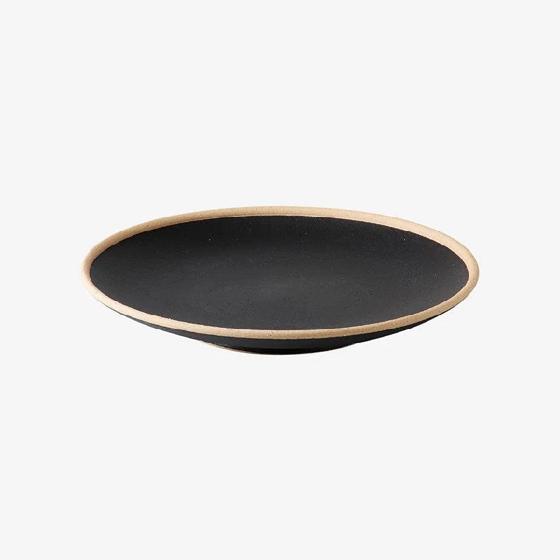 [LARGE PLATE (PLATTER)] GENMAT TAMA No.8 BLACK | HASAMI WARES| SAIKAI TOKI