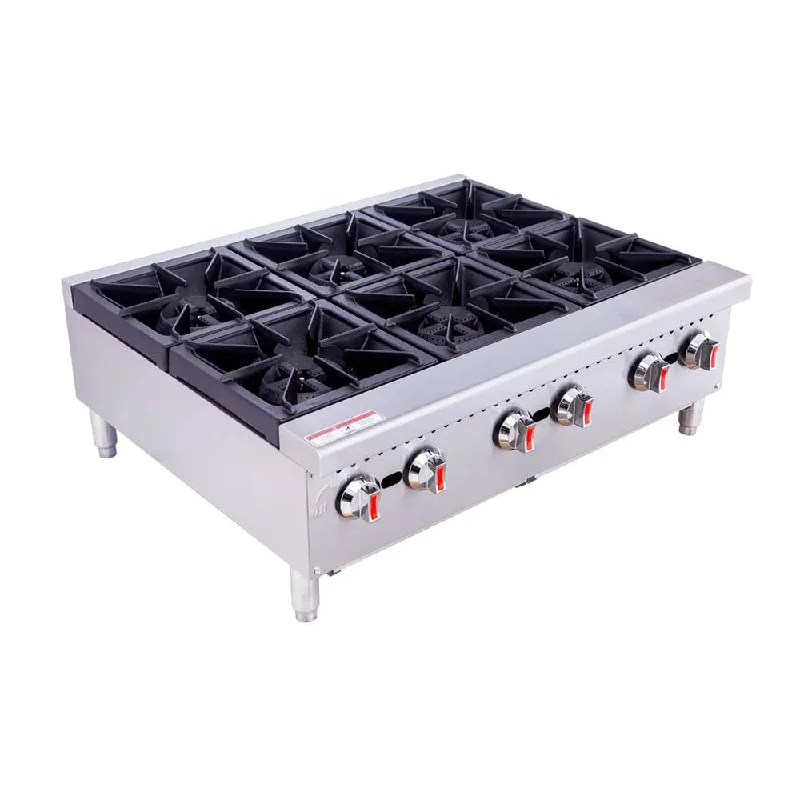 Boswell GHP-6W - Commercial 6 Burner Hotplate