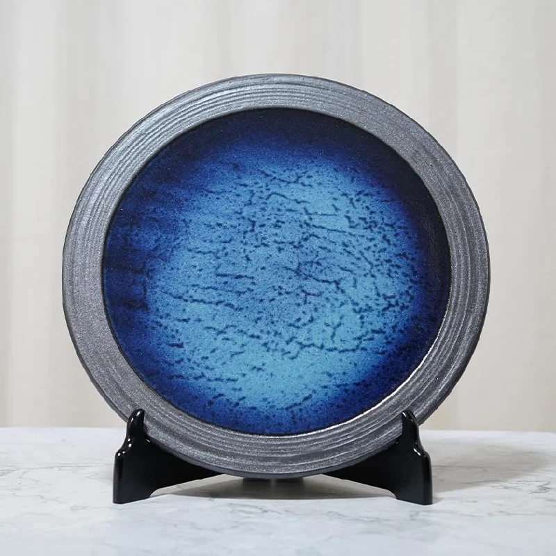 [PLATE] INDIGO (SPACE, RIM) | MORI TOKI | OTANI WARE