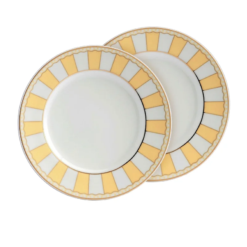 Noritake Carnivale Cake Plate 16cm Set of 2 Yellow