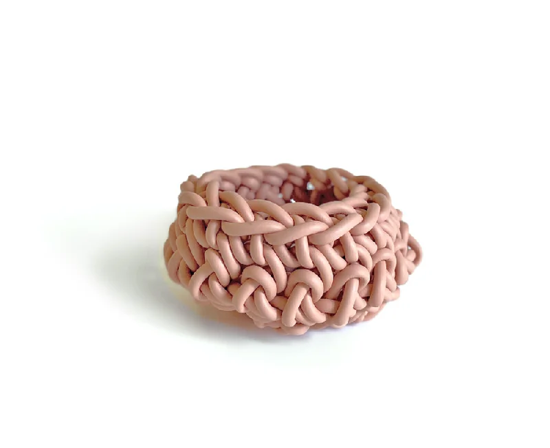 Rubber Crocheted Bowl - Small Blush - by Neo