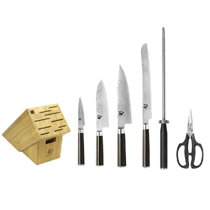 Shun Classic 7-Piece Knife Block Set with Bamboo Block