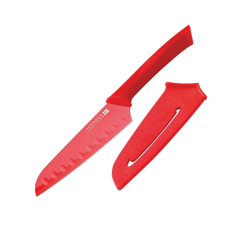 Scanpan Spectrum Soft Touch Santoku Knife 14cm in Red