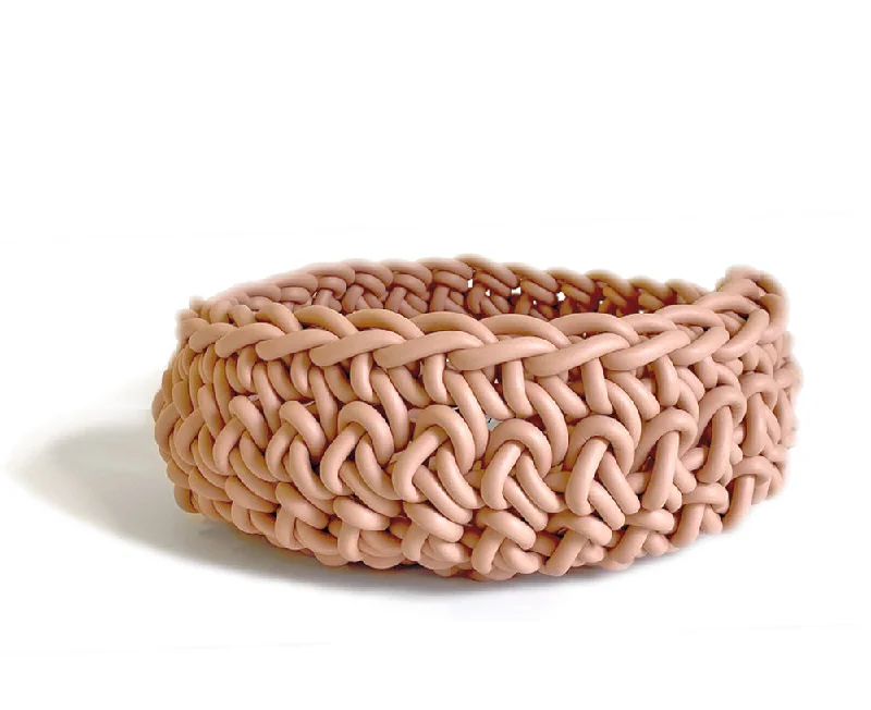 Rubber Crocheted Bowl - Large Blush - by Neo