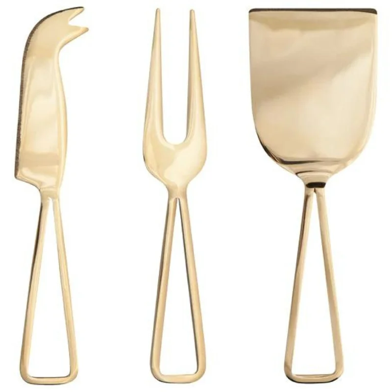 Gold Cheese Knife Set of 3