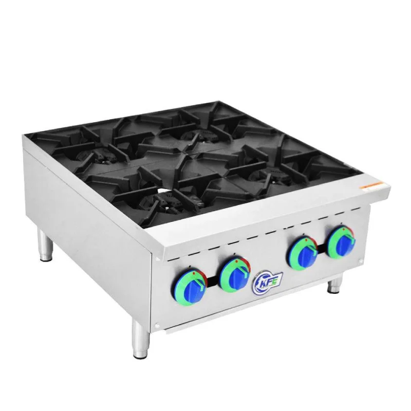 Chef AAA - KF-HP24-M, Commercial 24" Hot Plate Countertop 4 Burner Gas