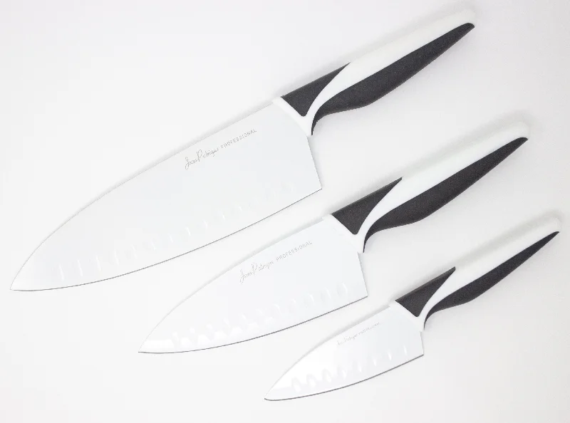 3-Piece Non-Stick Knife Set - Midnight / Ivory