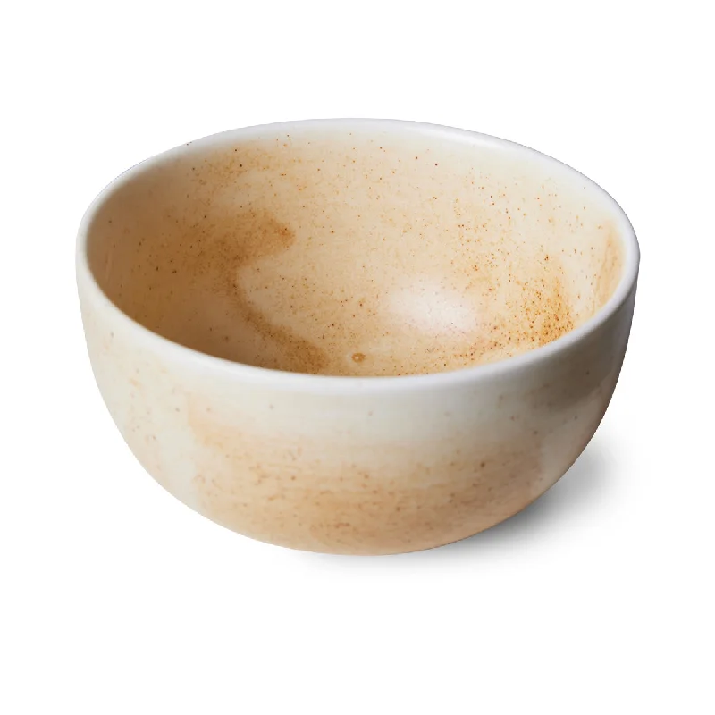 Home Chef Ceramics: Bowl Rustic Cream/Brown