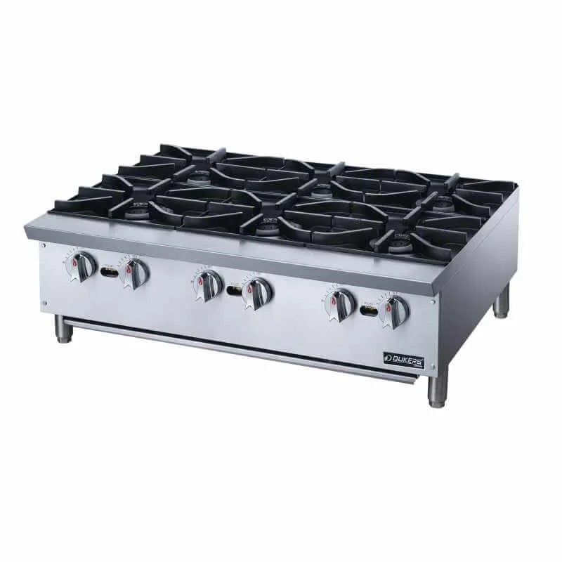 Dukers - DCHPA36, Commercial 36" Hot Plate with 6 Burners