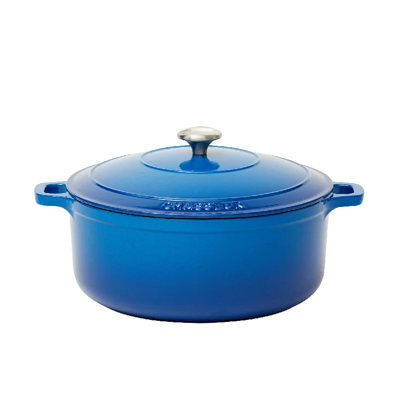 Chasseur Round French Oven 26cm - 5 Litre Imperial in Blue