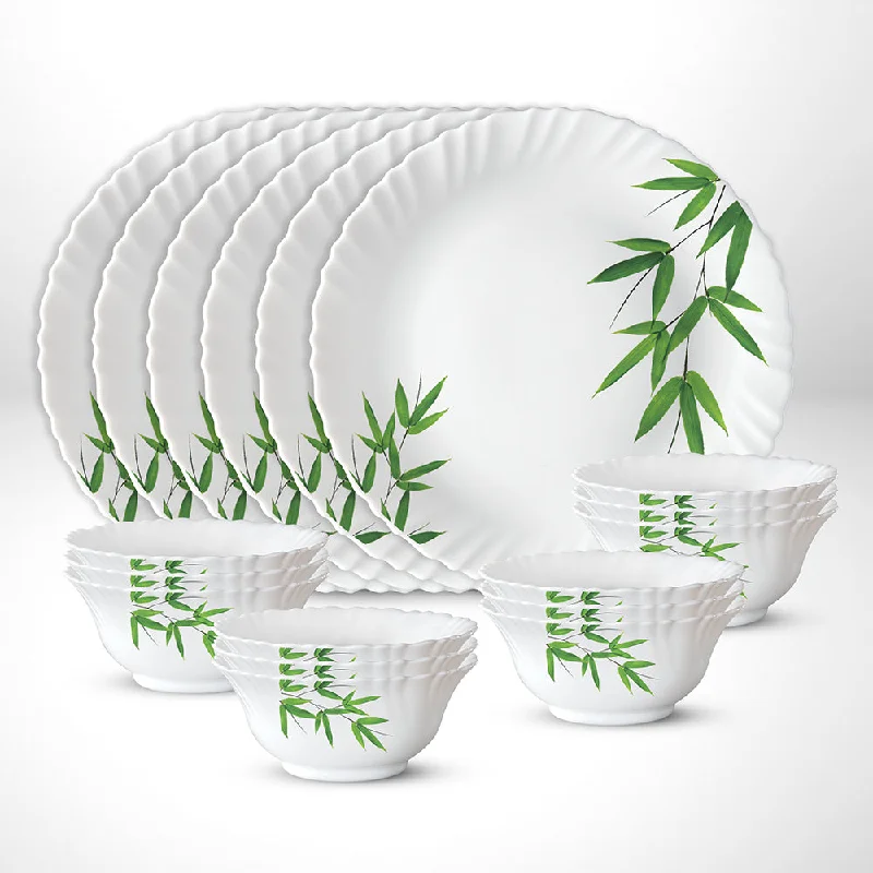 Larah by Borosil Bamboo Leaves Thali Set