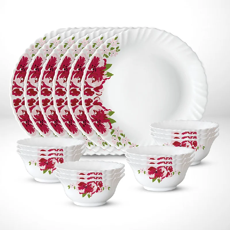 Larah by Borosil Rose Red Thali Set