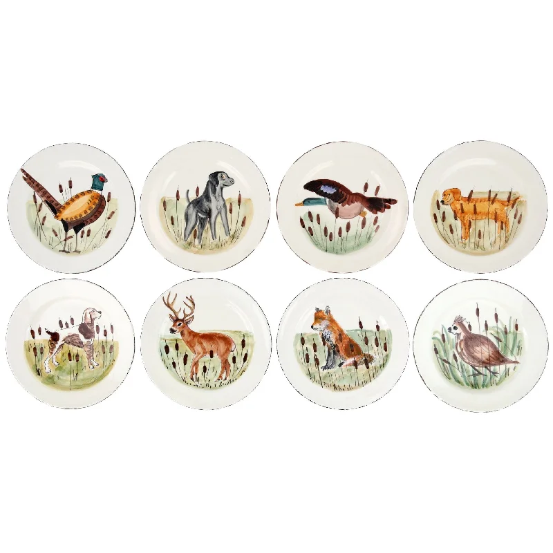 Wildlife Assorted Dinner Plates - Set of 8