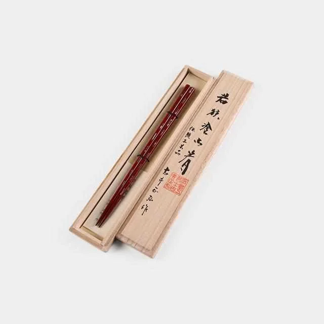 [CHOPSTICKS] SHELLFISH KIRIKO IN A PAULOWNIA BOX 21.5 CM | HASHIKURA MATSUKAN | WAKASA LACQUERWARE