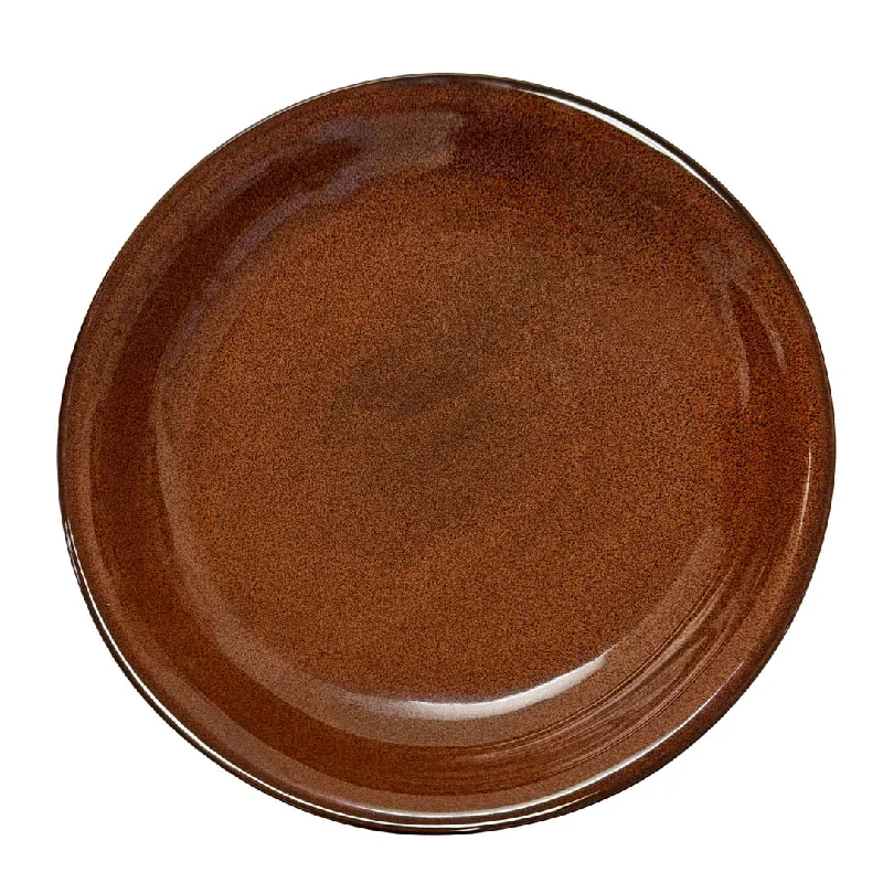 [Clearance] Glossy Rusty Red Dinner Plate 9.8" dia