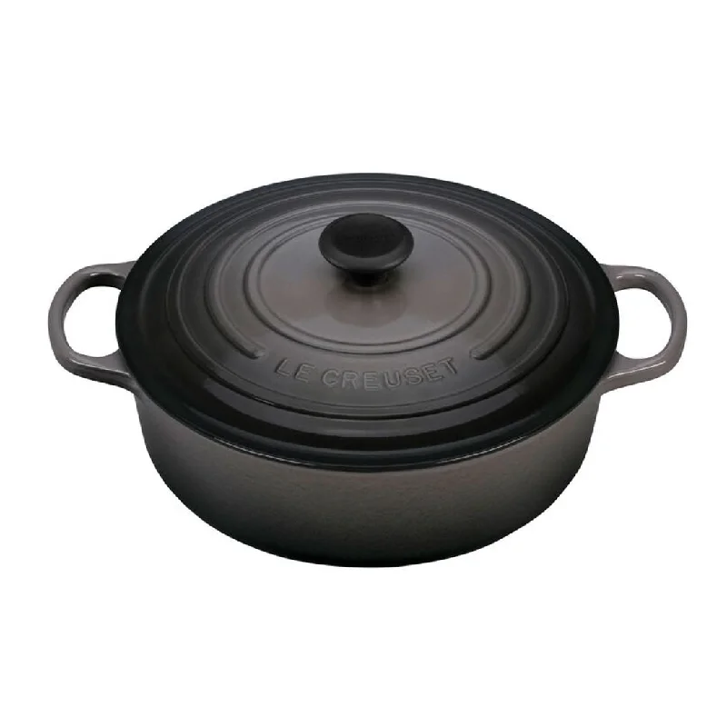 Le Creuset 6.2 Litre Shallow Round Dutch Oven, Oyster