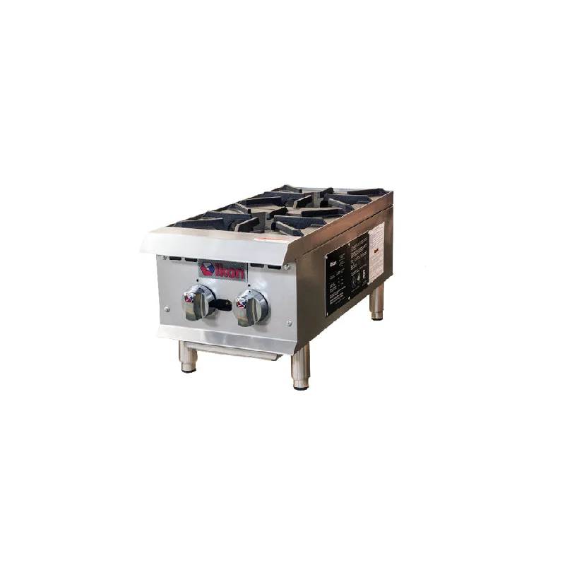 IKON - IHP-2-12, 12" Gas Hot Plates With 2 Burners 25,000 BTU Each