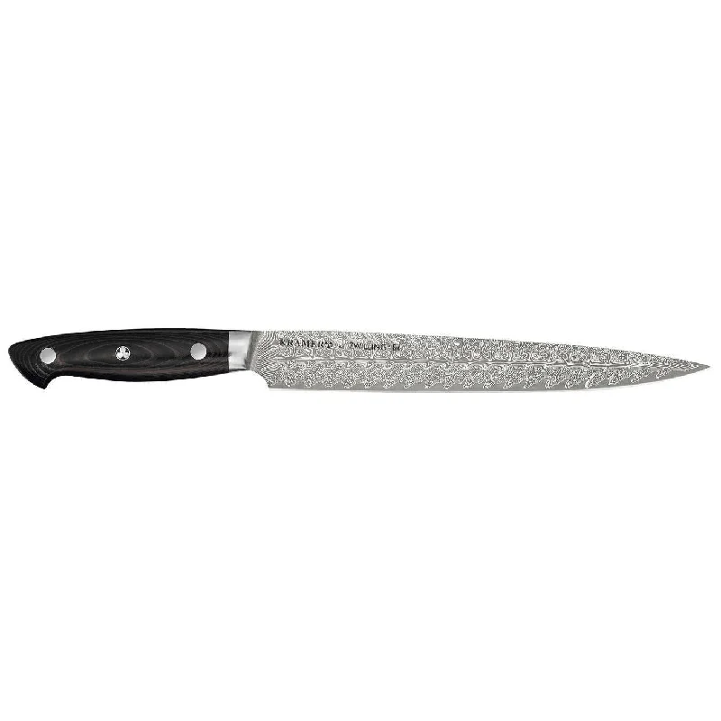 Zwilling Bob Kramer Euroline Damascus Collection SG2 Stainless Steel Slicing Knife, 9-Inches