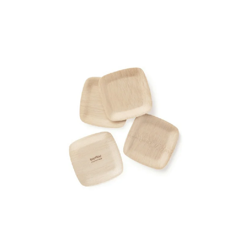 Disposable Bamboo 3.5" Tasting Plates, Bulk Case of 250