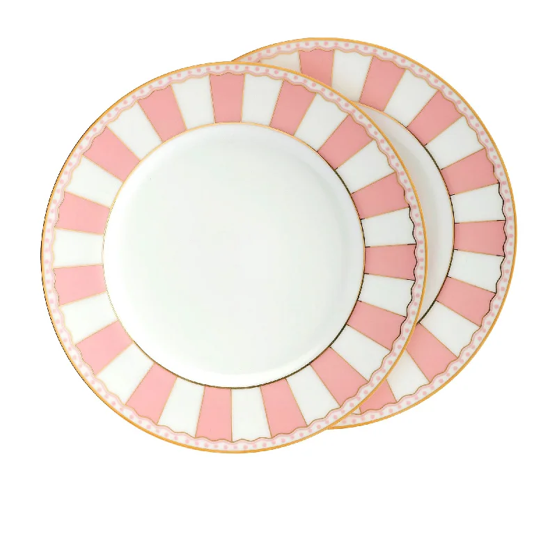 Noritake Carnivale Cake Plate 21cm Set of 2 Pink