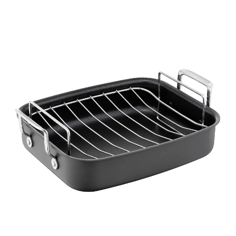 Tefal Jamie Oliver Premium Hard Anodised Roaster & Rack 26x32cm