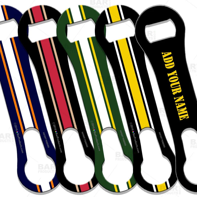 ADD YOUR NAME V-Rod® Bottle Opener - Sports Theme (Several Colors Available)