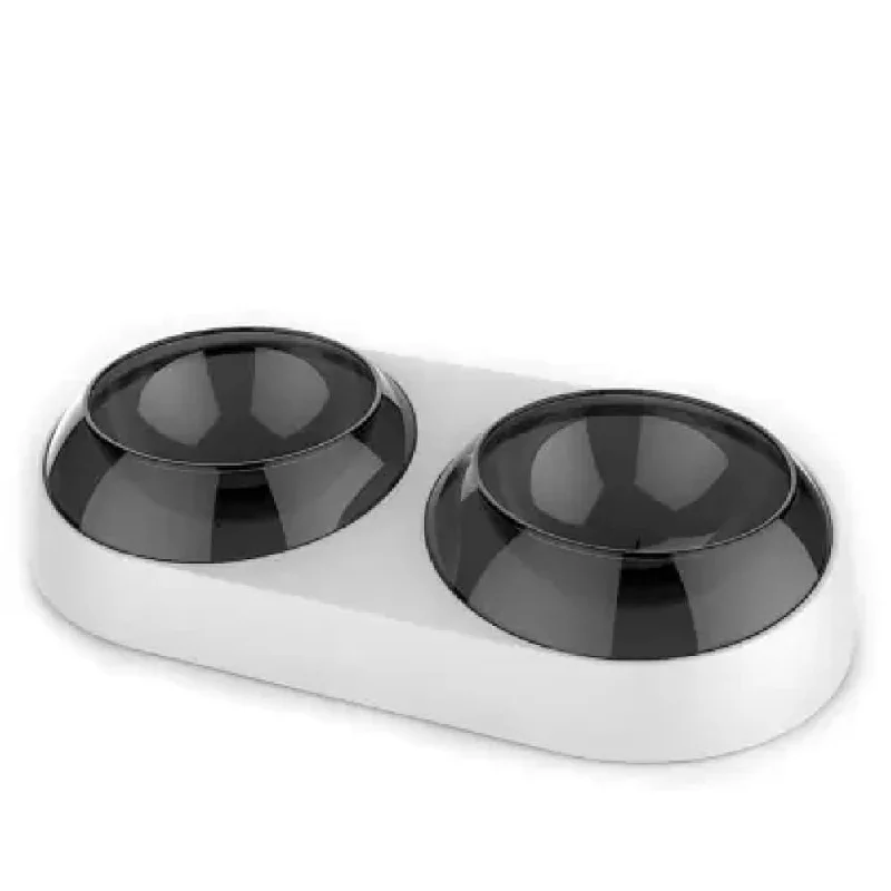 Pet Vogue Mease Adjustable Twin Bowl for Dogs and Cats