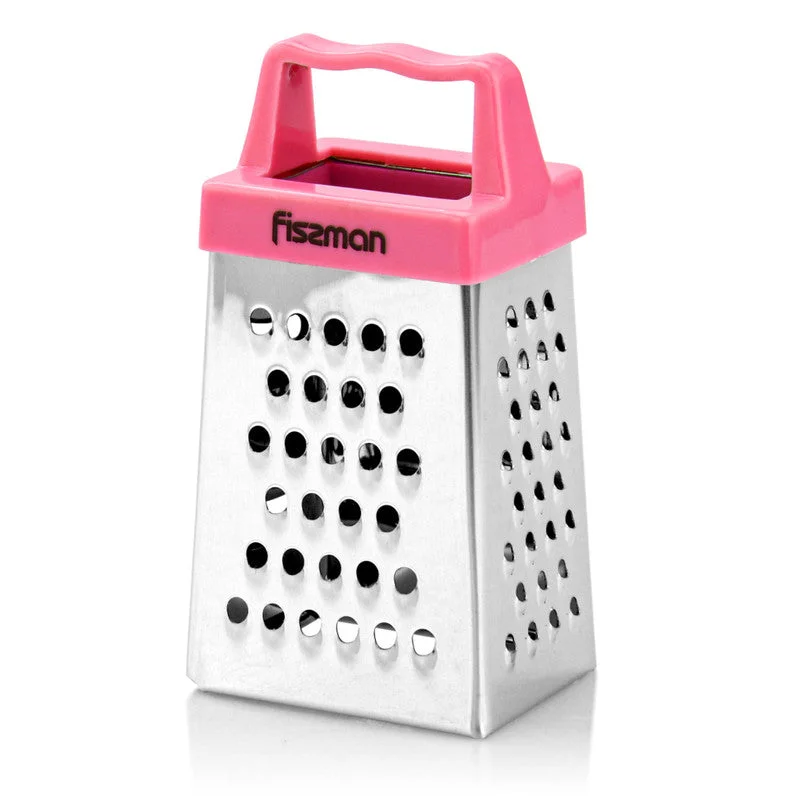 3 Inch 4-Sided MINI Grater (Stainless Steel) Pink