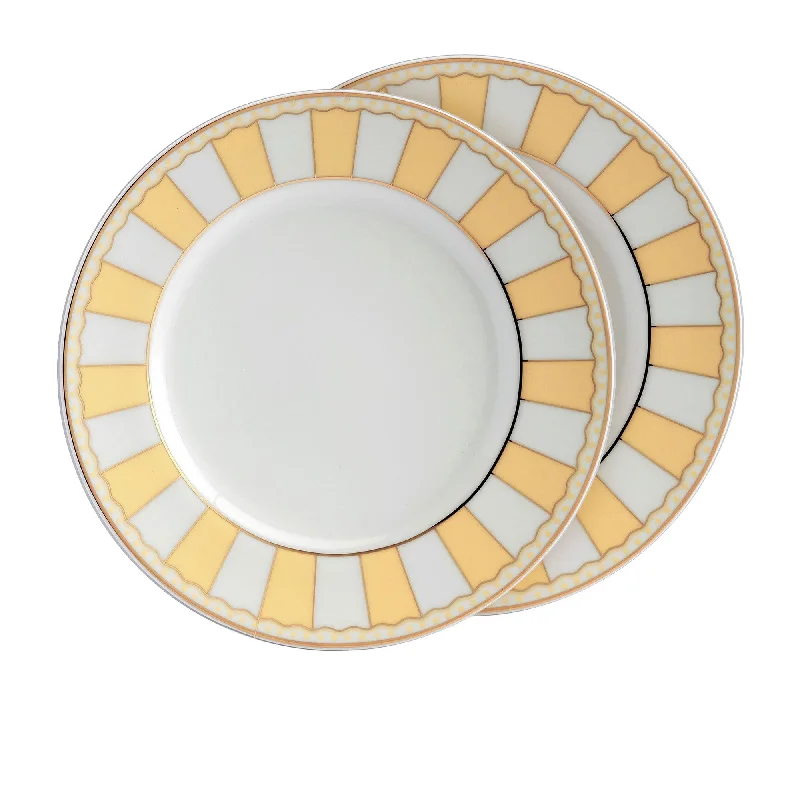 Noritake Carnivale Cake Plate 21cm Set of 2 Yellow