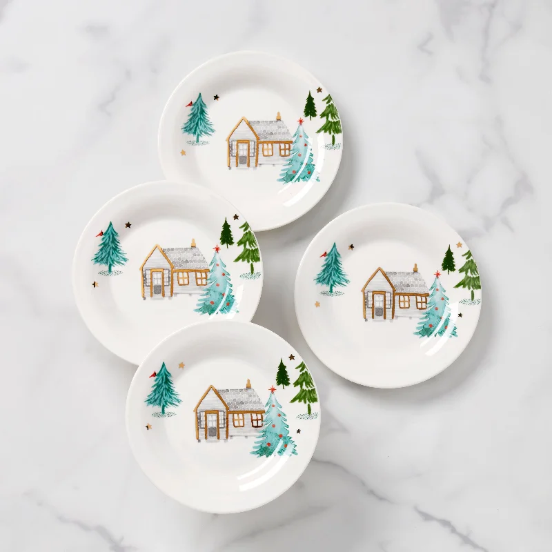 Balsam Lane 4-Piece Tidbit Plate Set