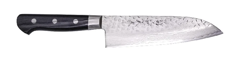 Kikuichi Elite Damascus Tsuchime Santoku Knife 7-inch