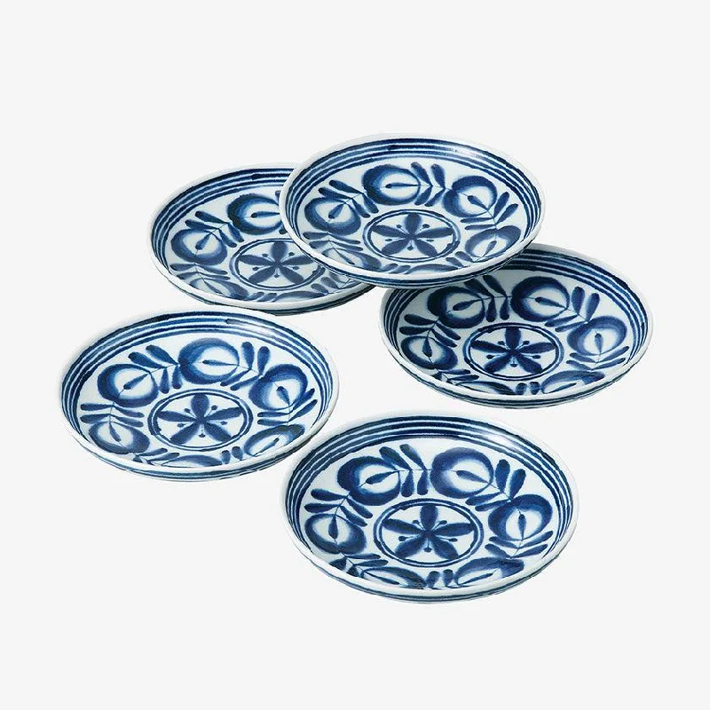 [DISH SETS] MODERN BLUE SET OF 5 | HASAMI WARES| SAIKAI TOKI