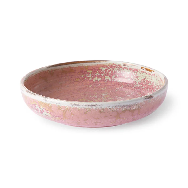 Home Chef Ceramics: Deep Plate Medium Rustic Pink