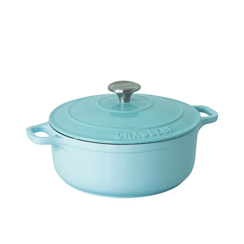 Chasseur Round French Oven 24cm 4 Litre Duck Egg in Blue