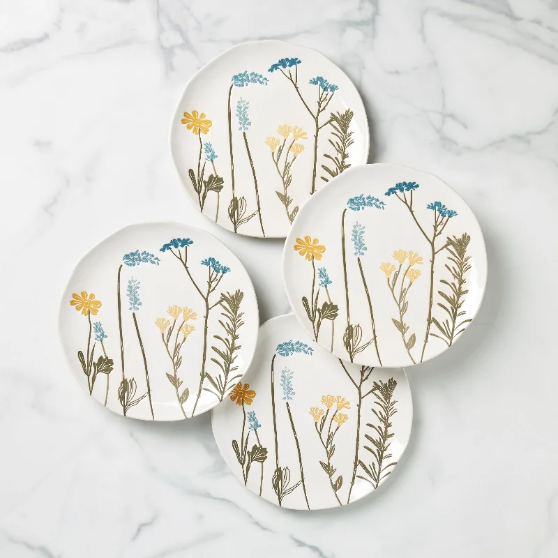 Wildflowers Accent Plates, Set of 4