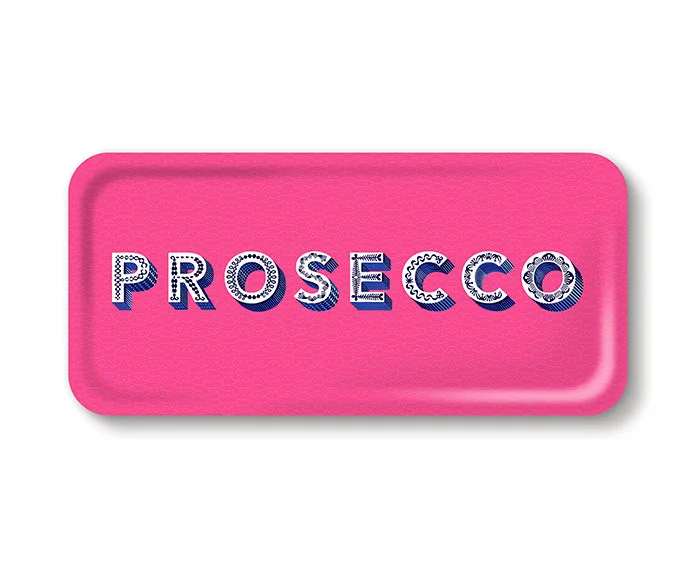 Word Rectangular Tray - Prosecco - by Jamida