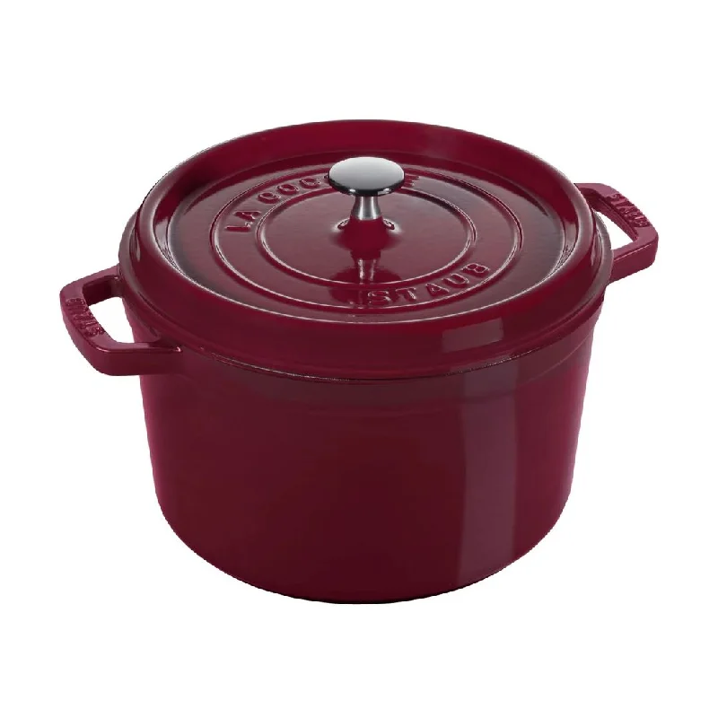 Staub La Cocotte 4.8 Litre Round Cast Iron Cooking Pot, Bordeaux*