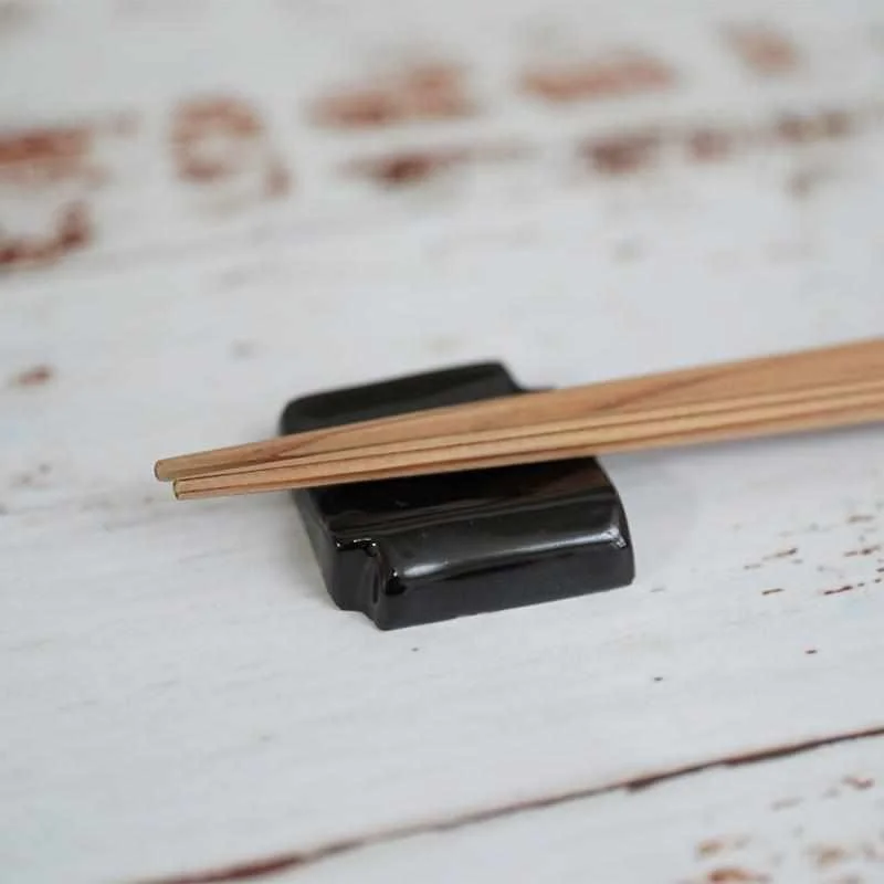 [CHOPSTICK REST SET] 5 PIECES BLACK | MARUSO | SEKISHU TILE