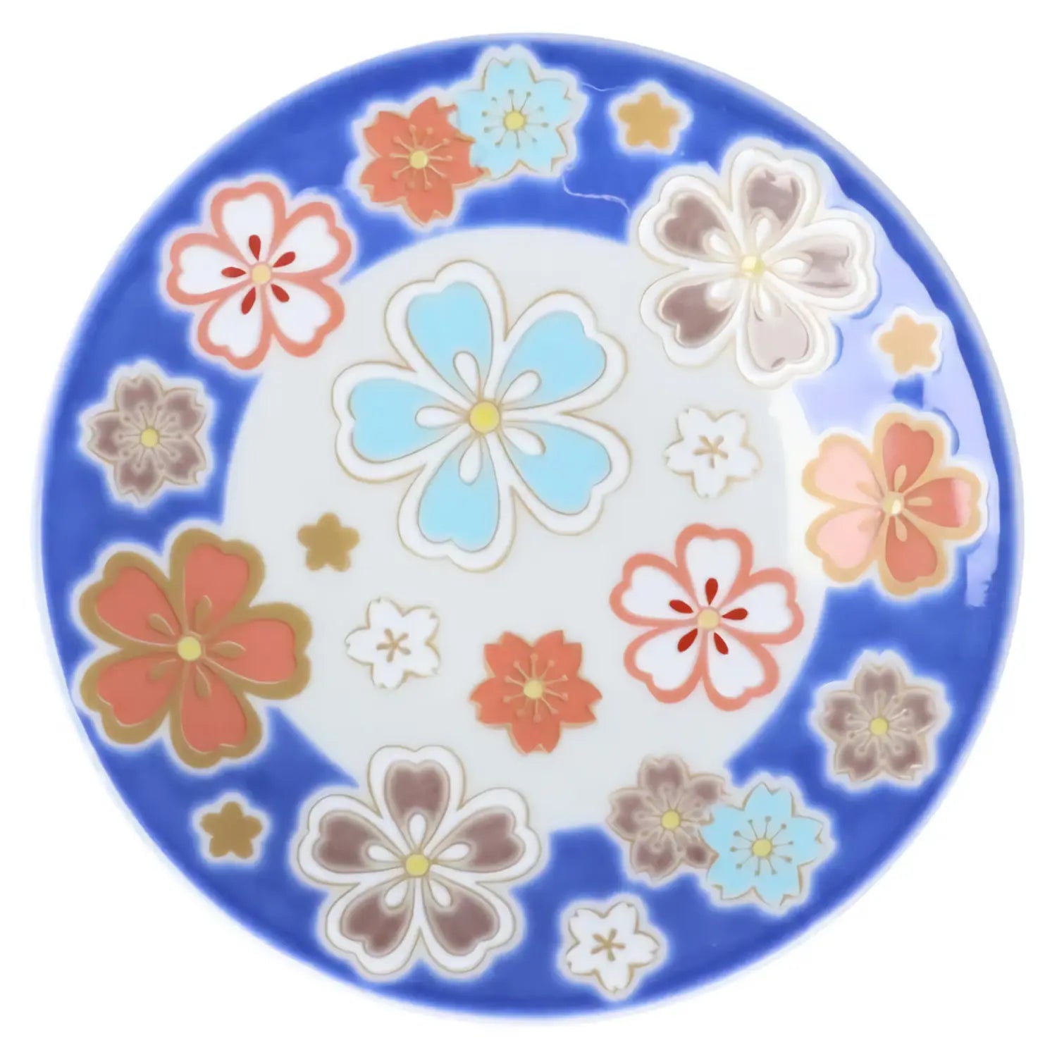 SEIKOU KISSYO Kutani Porcelain Small Plate Sakura