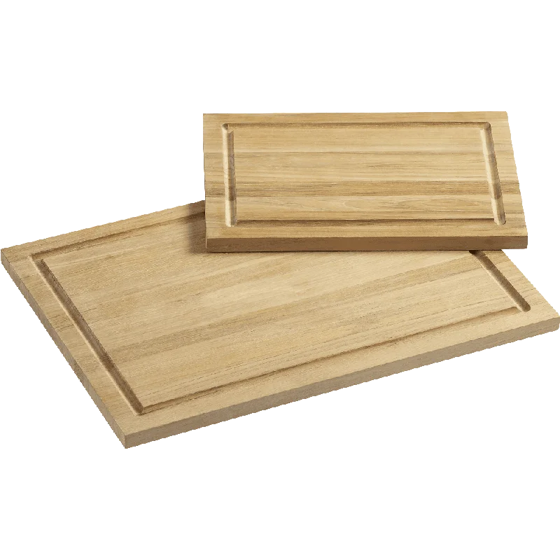 FSC Teak Rectangular Cutting Boards with Well