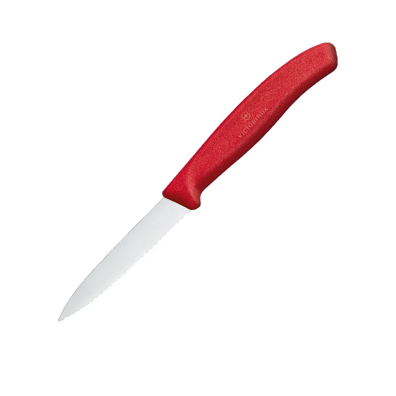 Victorinox Swiss Classic Paring Knife Wavy Edge 8cm in Red