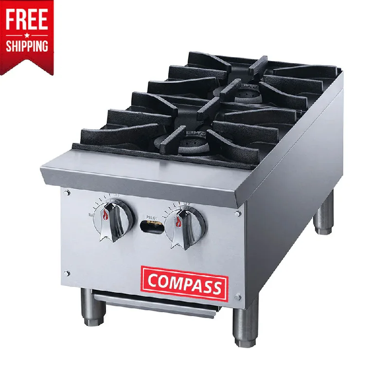 Compass PLG-DCHPA12 Hot Plate with 2 Open Burners