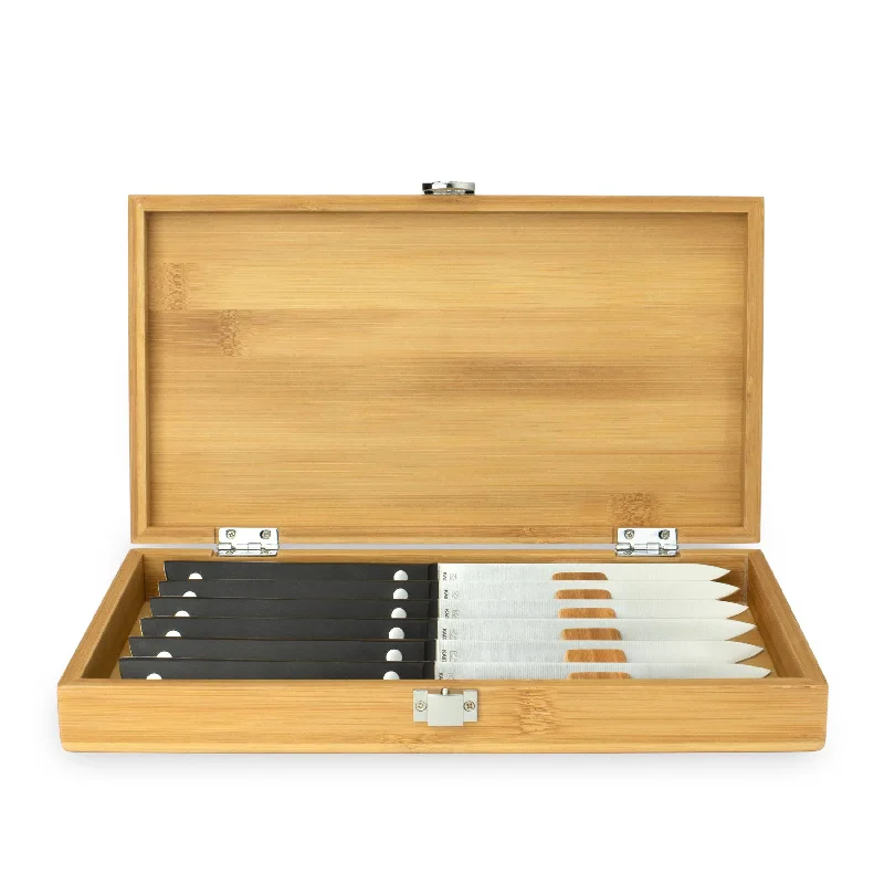 KAI Pro 6-Piece Steak Knife Set with Bamboo Presentation Box