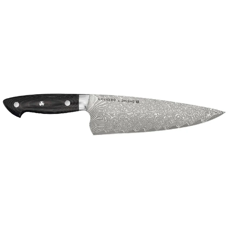 Zwilling Bob Kramer Euroline Damascus Collection SG2 Stainless Steel Chef's Knife, 8-Inches