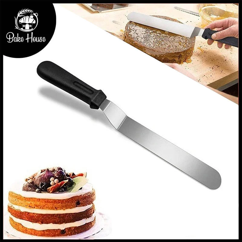 Angled Frosting Spatula Knife Stainless Steel Plastic Handle 12 Inch