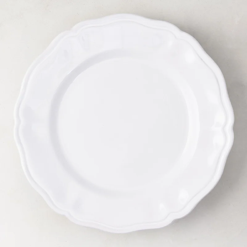 Deruta White Painted Ceramic Dinner Plate