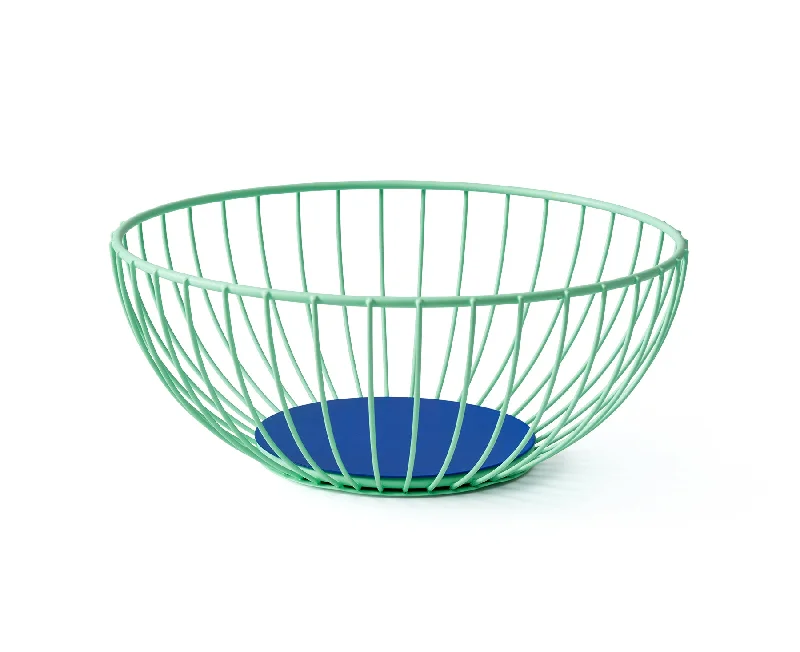 Iris Large Wire Basket in Mint and Blue by Octaevo