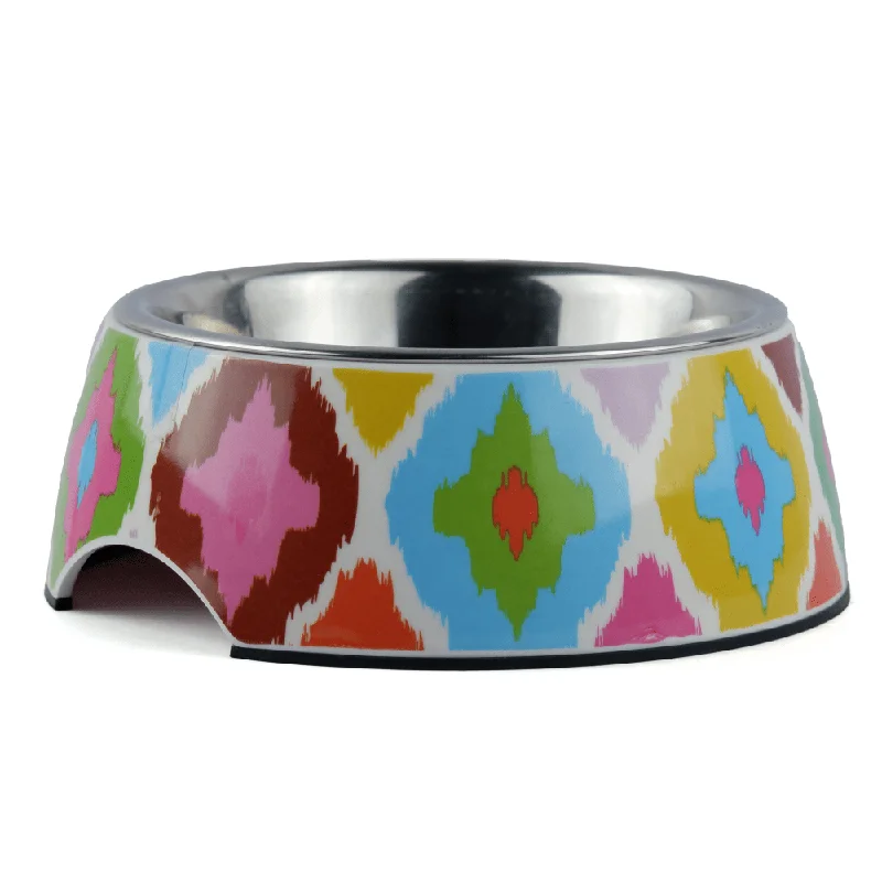 Basil Ikkat Print Melamine Bowl for Dogs and Cats