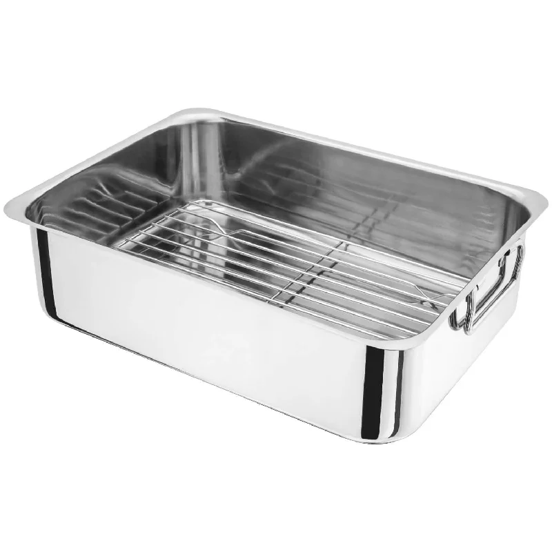 Judge Stainless Steel Deep Roasting Pan & Rack - 36cm x 26cm x 10cm